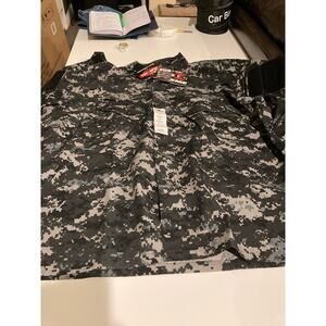 Tru spec by atlanco military camo uniform full zip men’s jacket shirt size 2xl